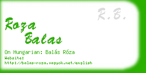 roza balas business card